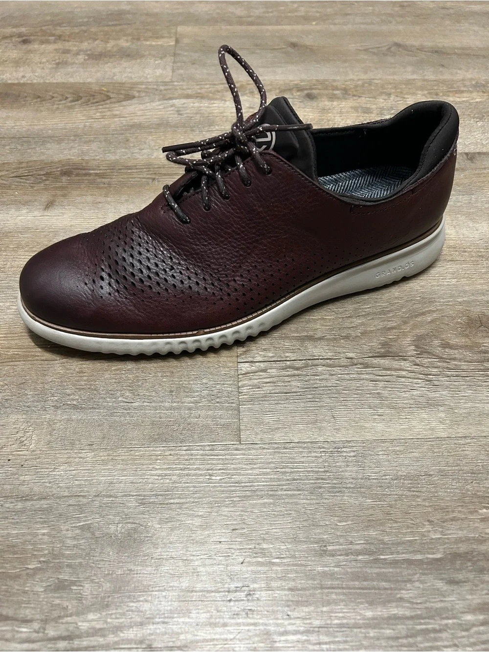 Cole Haan 2 Zerogrand Men’s Size 11.5 Laser Brown Mauve Leather Oxford Sneaker